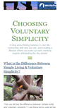 Mobile Screenshot of choosingvoluntarysimplicity.com